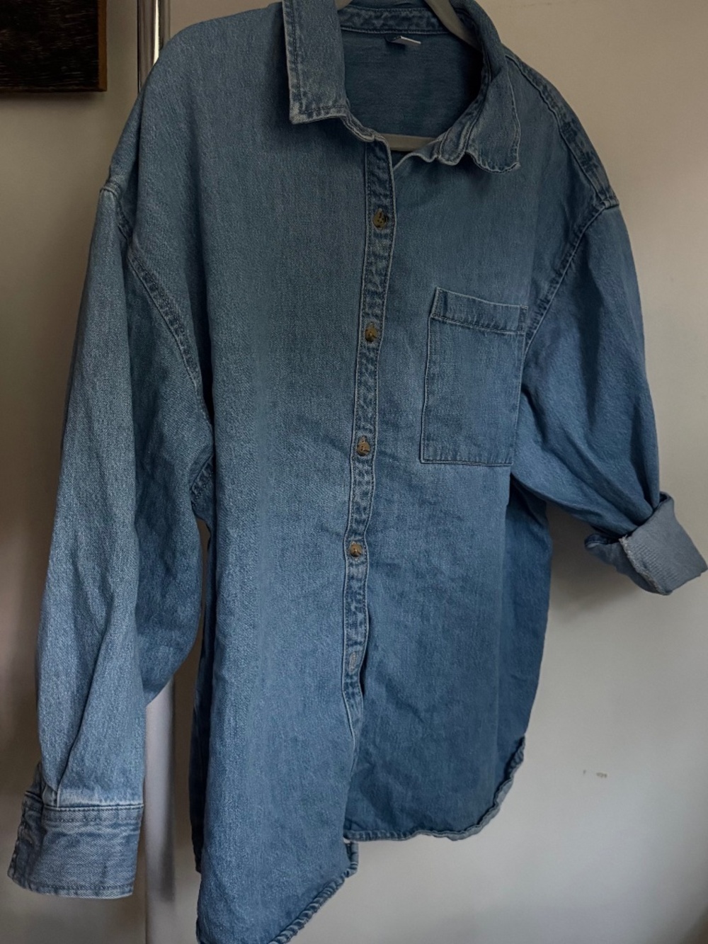 Old Navy Oversized Denim Button-Down Shirt – XL